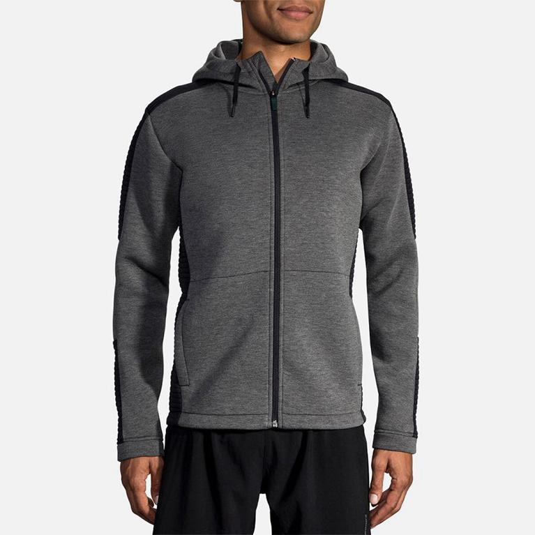 Brooks Interval Mens Running Jackets - Grey - Indonesia (KSAG-95617)